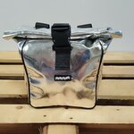 Sacoche vélo roll-top Silibiliz argentée Kevlar aluminisé