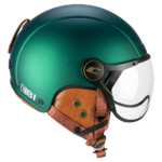 casque-velo-electrique-vintage-vert-fonce-brillant