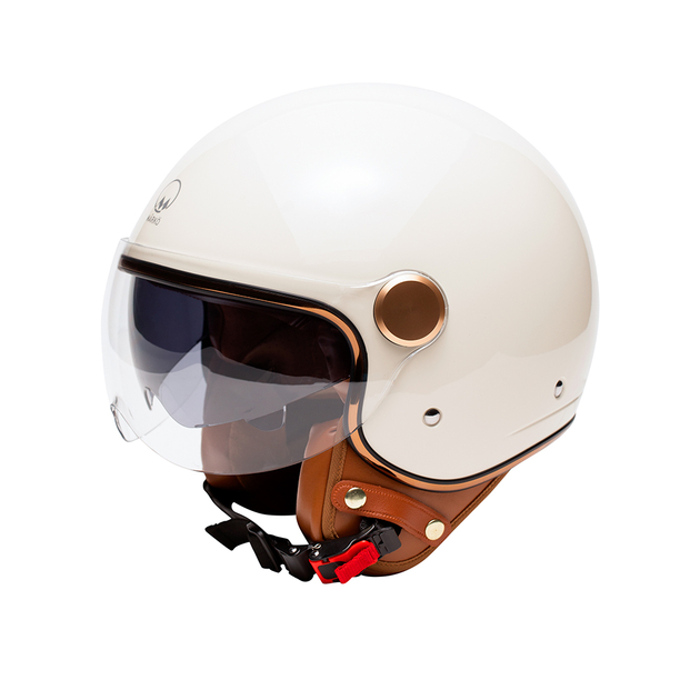 Casque Moto Demi-Jet Vintage Homologué ECE - Léger 700g, ABS, Doublure Démontable - Pour Scooter, Cruiser