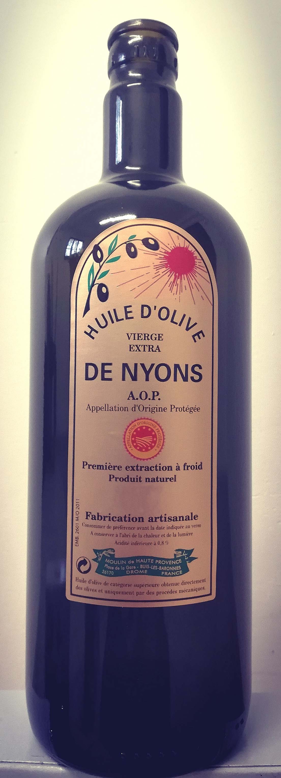 huile olivie nyons aop 1L bouteille