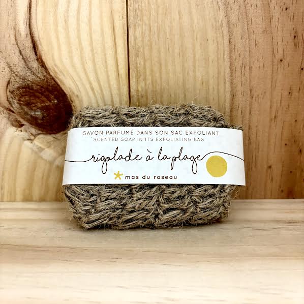 Savon Parfumé Dans Son Sac Exfoliant : Rigolade à La Plage 90g