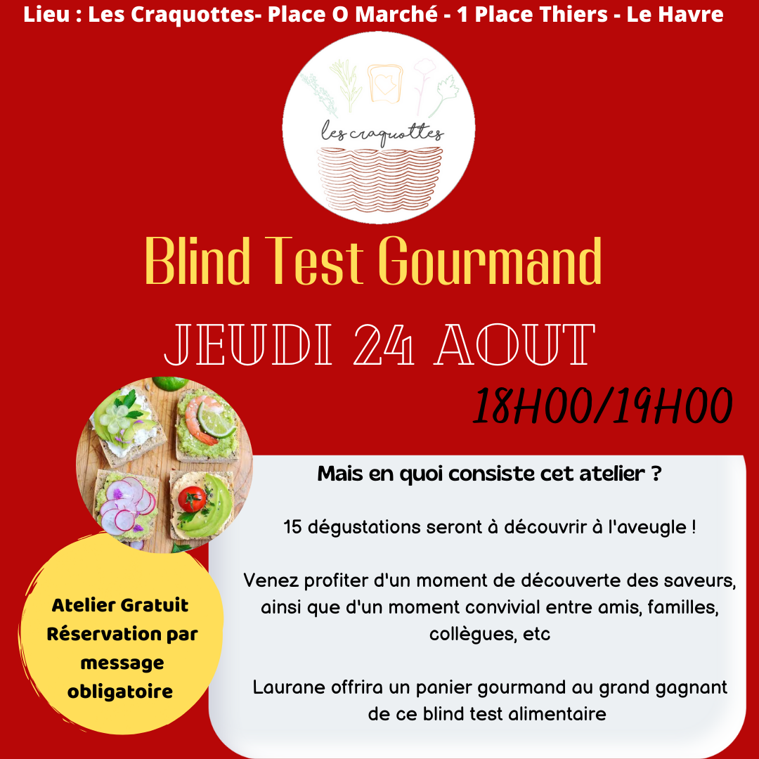 atelier degustation blind test gourmand