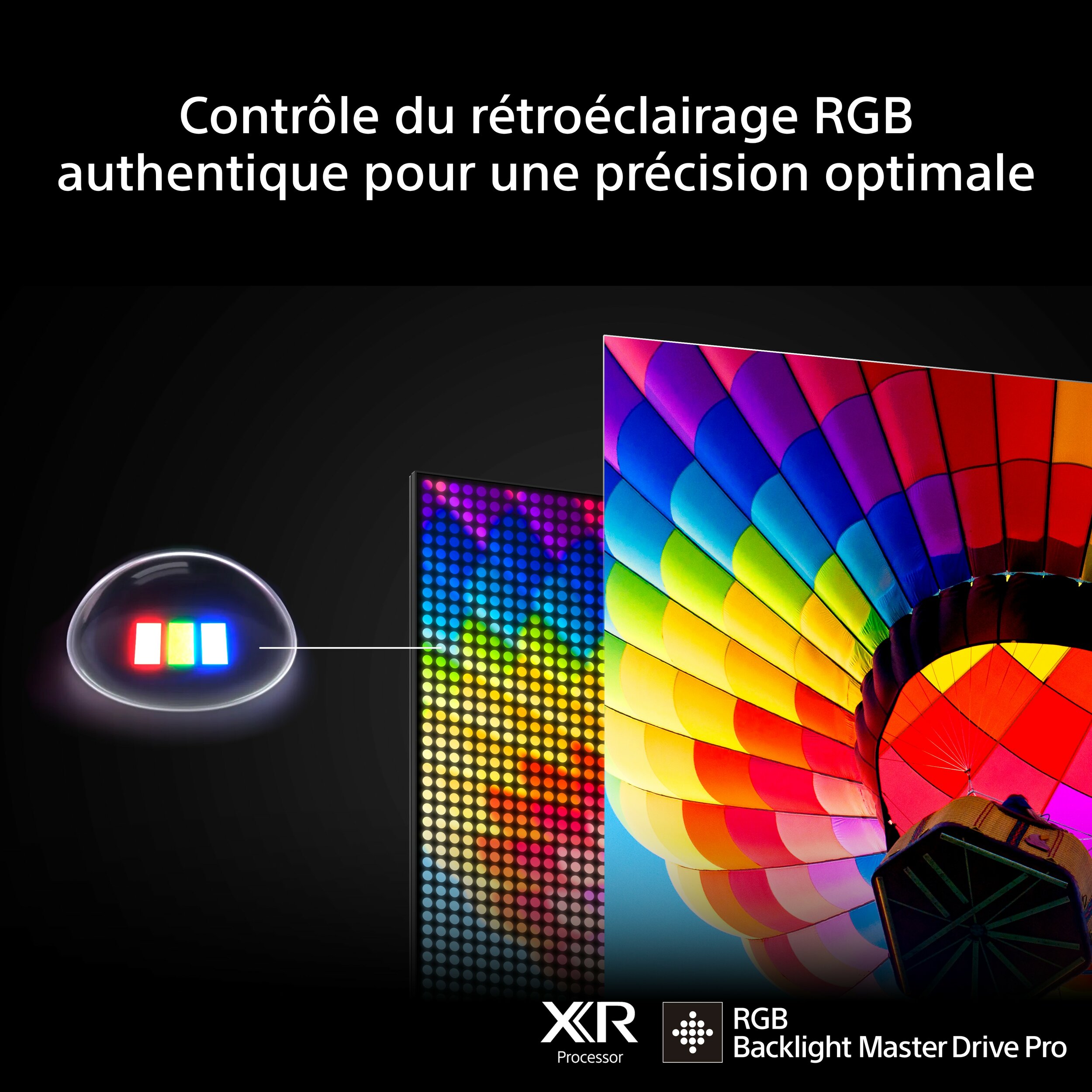 01_Bravia 9II-RGB Techologie-Contrôle du rétroéclairage RGB authentique pour une précision optimale