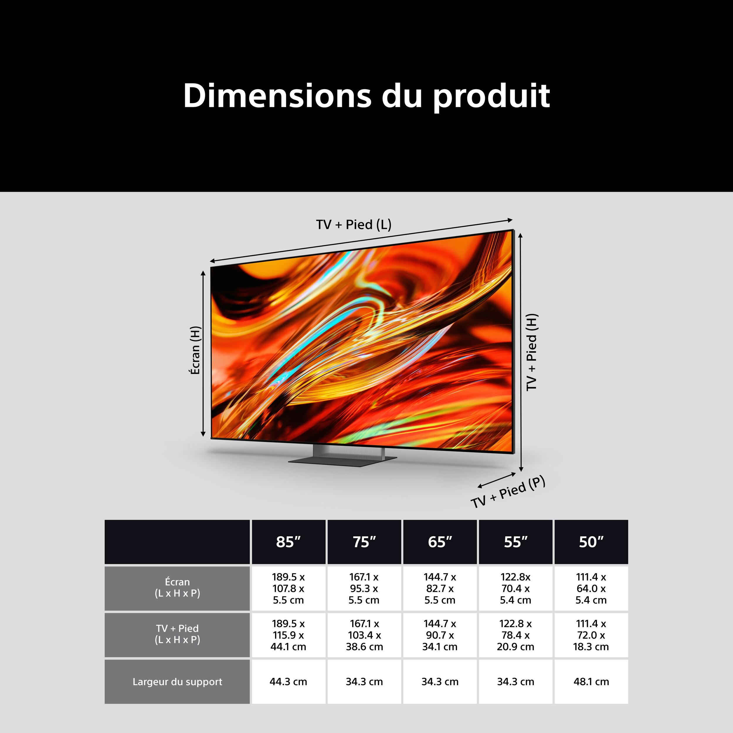 07-Bravia 7II-Dimensions du produit
