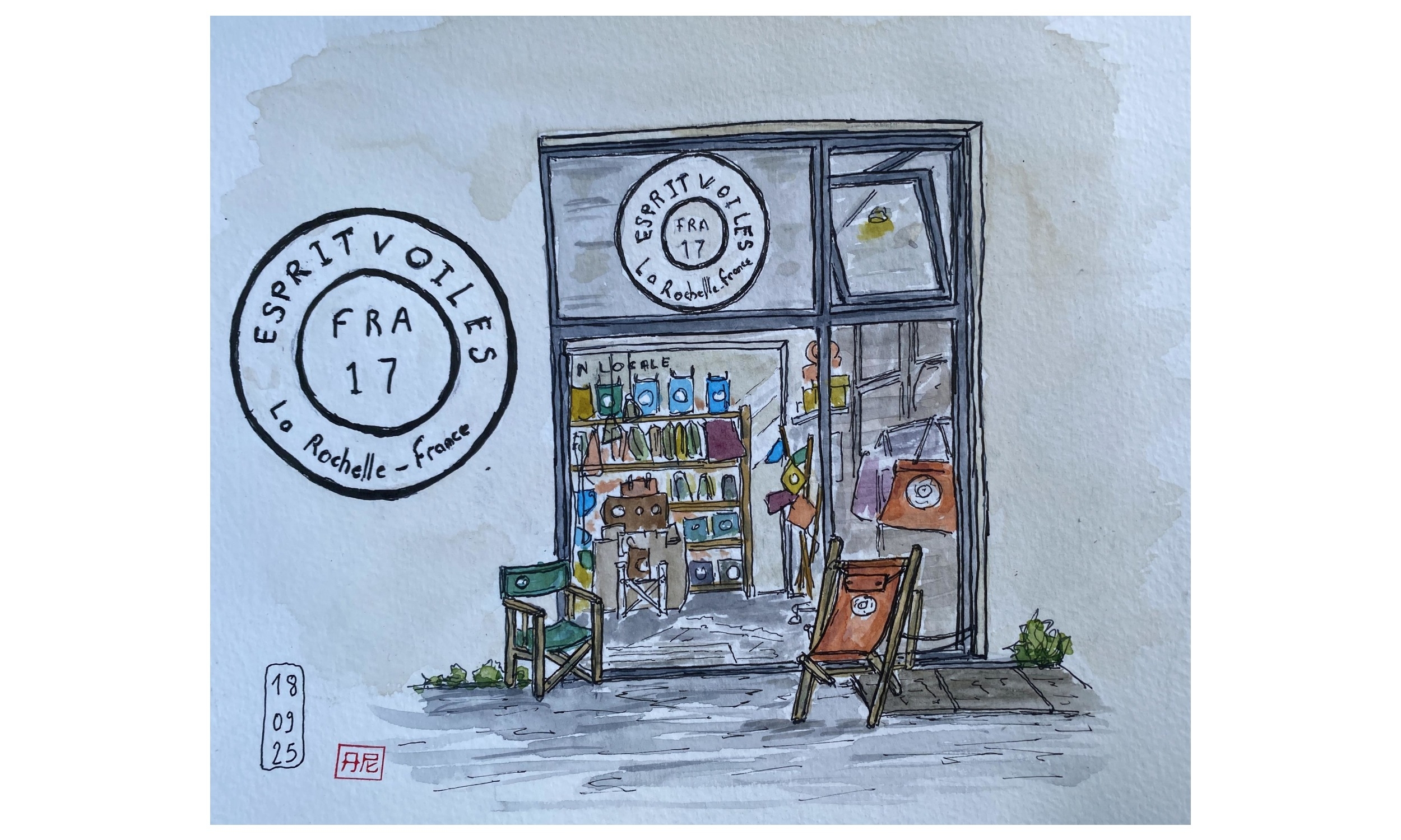 dessin de la vitrine par dany 18 09 2025