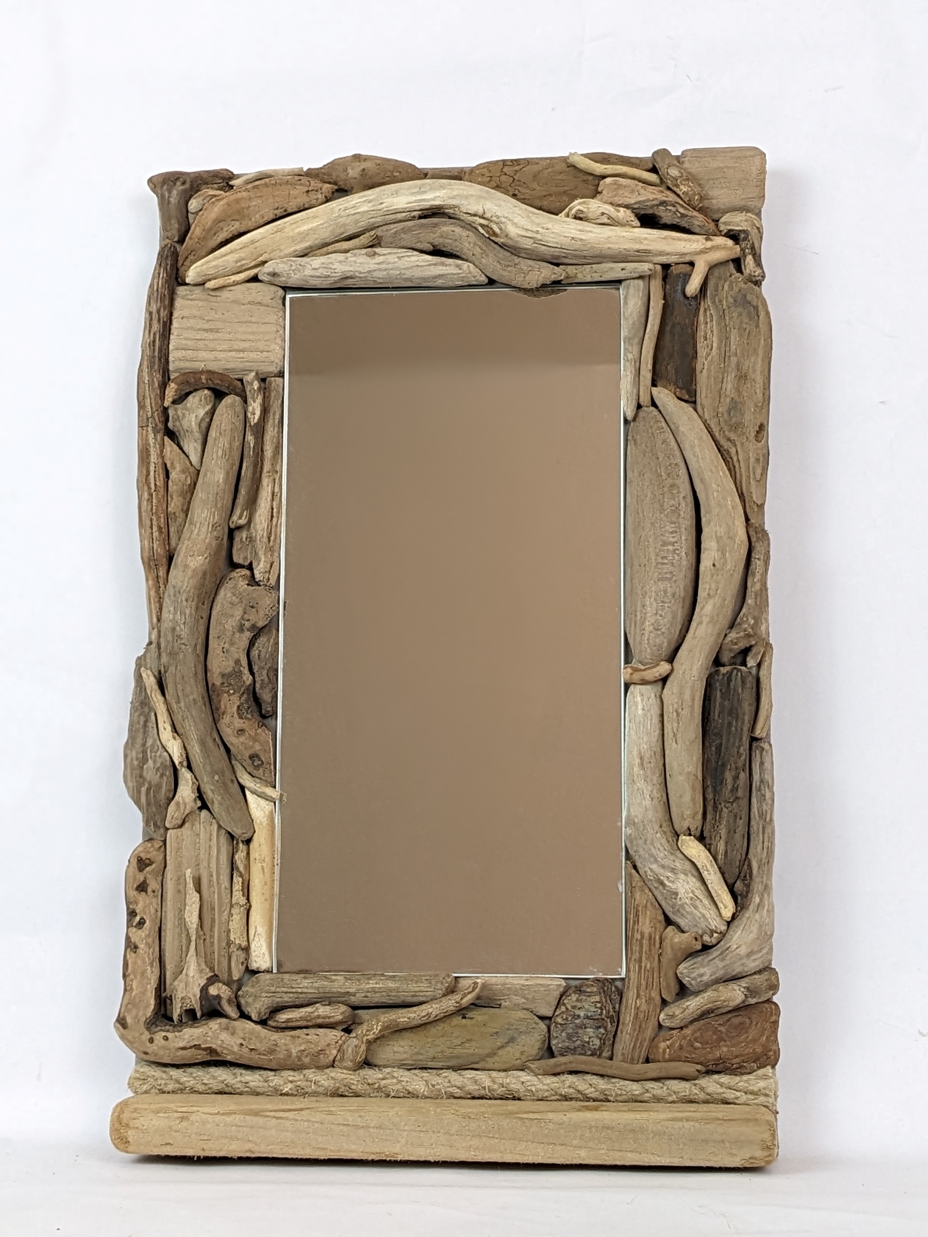 Miroir rectangulaire bois flotté - Pure Nature Paillotes en Bambou