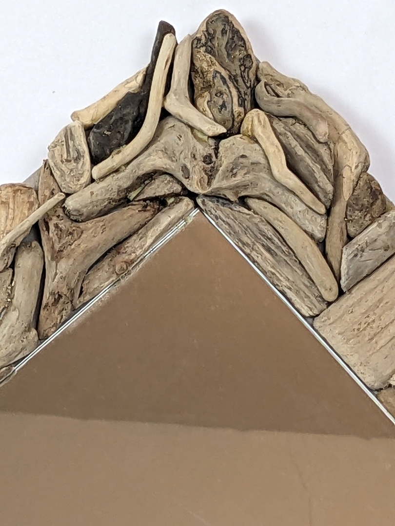 Cadre Miroir En Quartz Rose Art Déco – Miroir De Vanité Cristal Naturel (Fabriqué Inde)