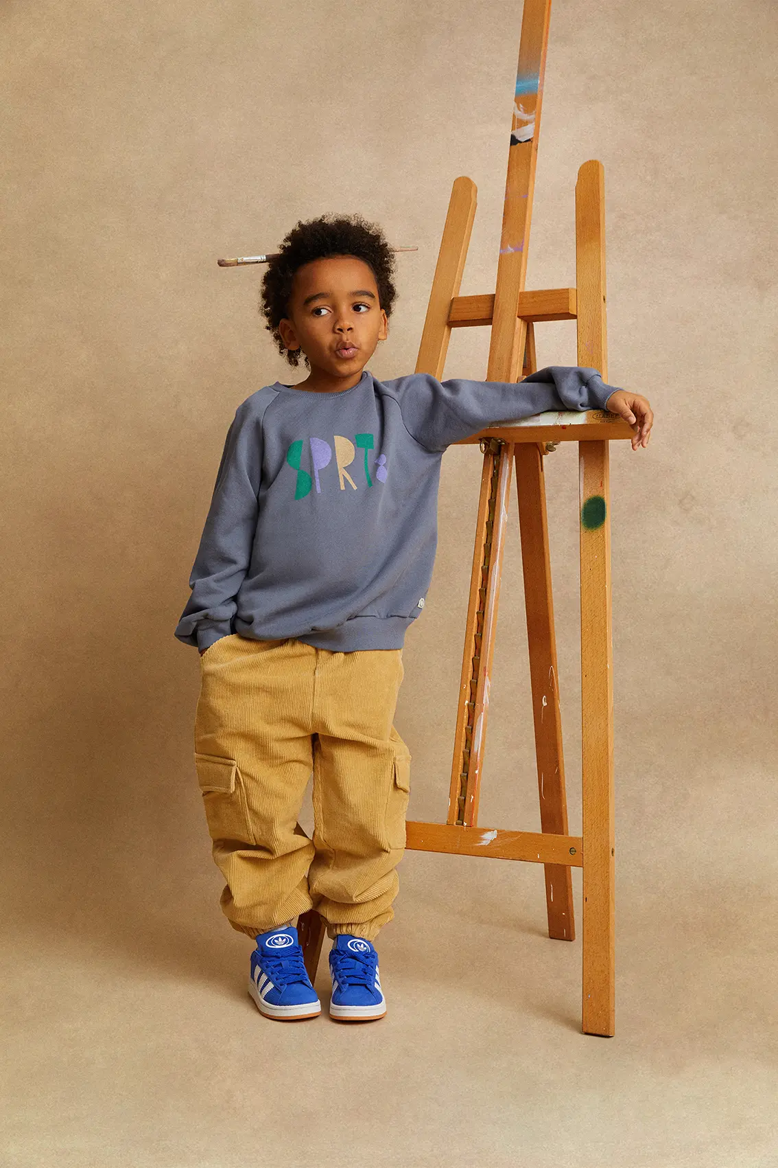 Corduroy woven cargopants  Sand 2