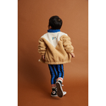 Teddy jacket colourblock blue Sand 2