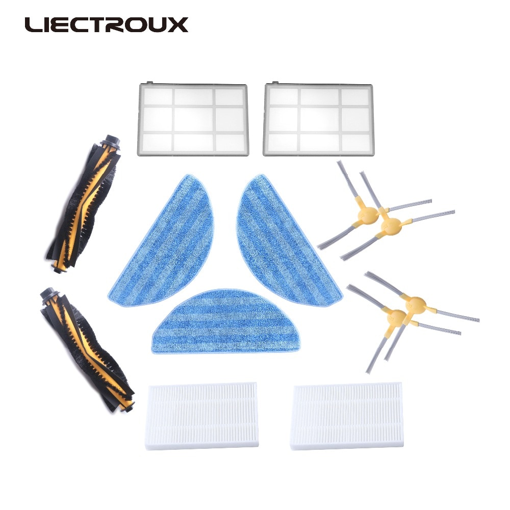 Pi-ce-d-tach-e-pour-Robot-aspirateur-LIECTROUX-C30B-brosse-lat-rale-4-filtre-HEPA