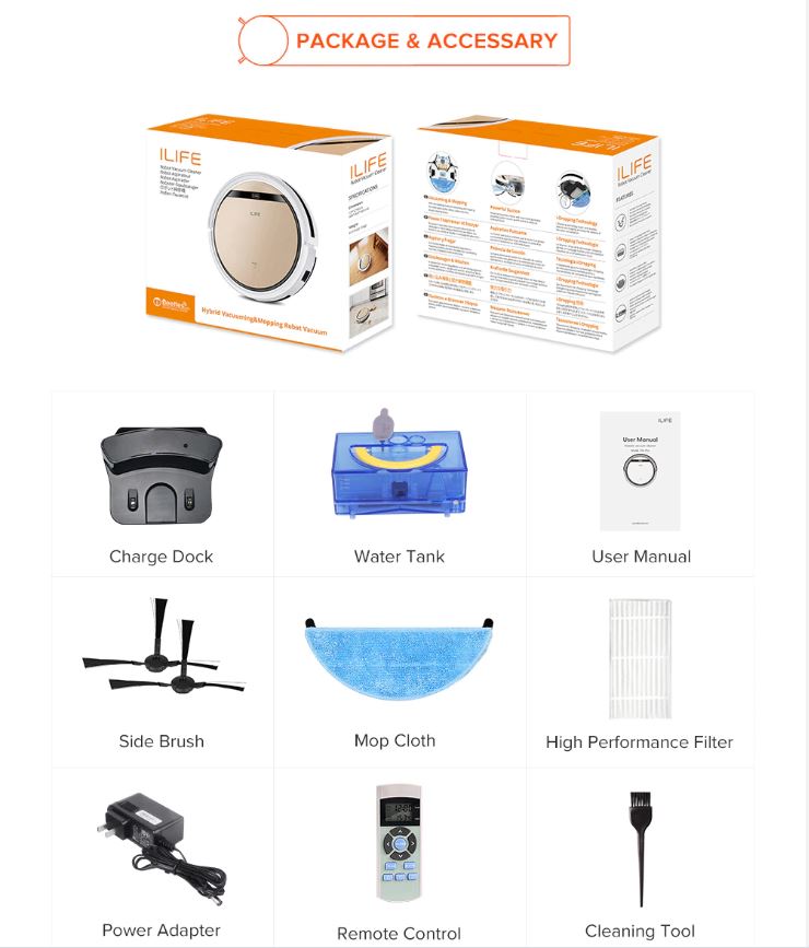 Fonctions 7 ILIFE V5sPro