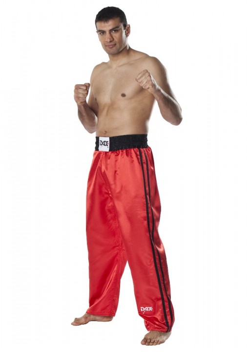 Pantalon Dax Fighter satin rouge/noir