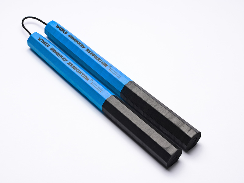 nunchaku octogonal mousse bleu 36 cm