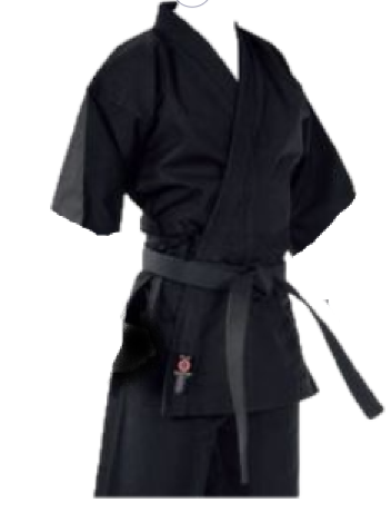 DANRHO Giacca Per Lotta Sport 'Traditional' - Cotone 100% 10oz Con Ricamo Logo - Colore Nero, Taglia 190 Cm