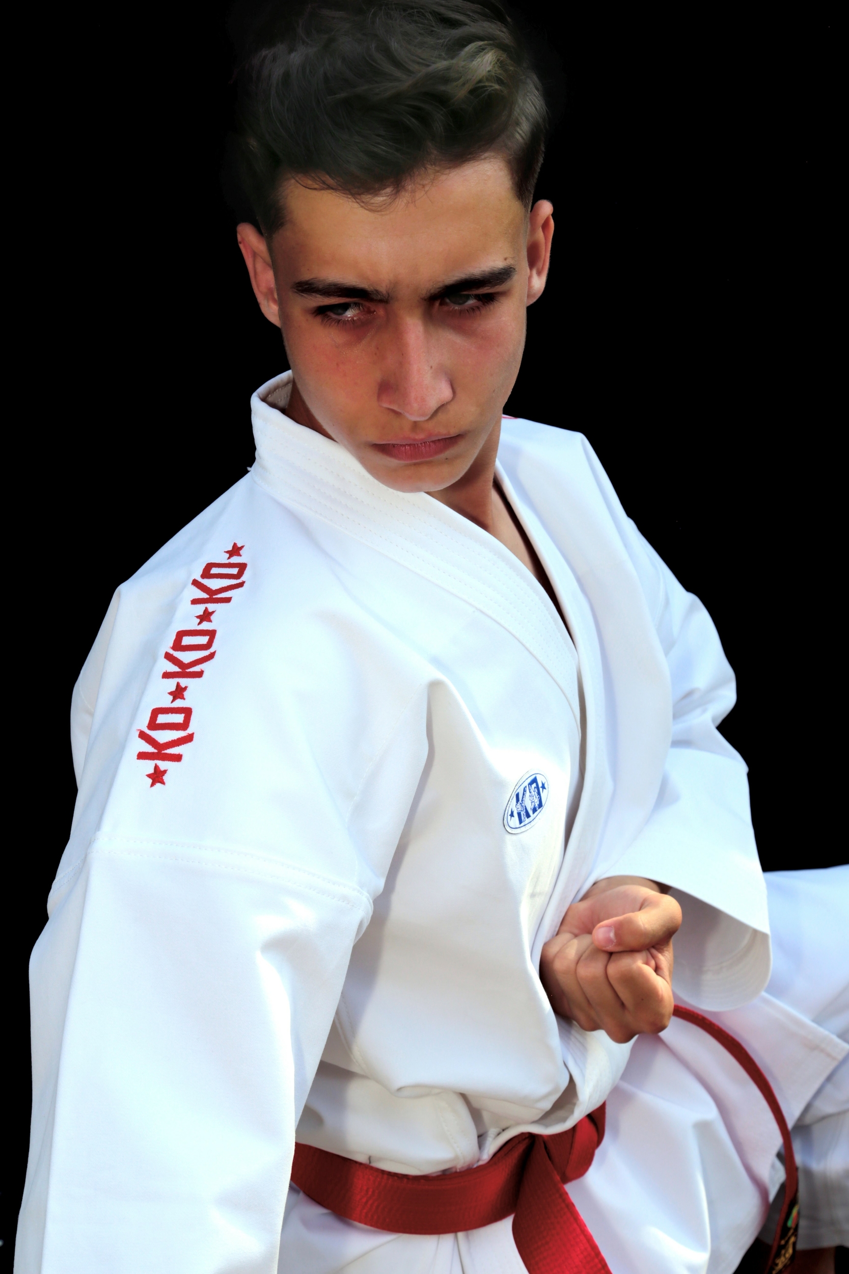 kimono kata wkf rouge