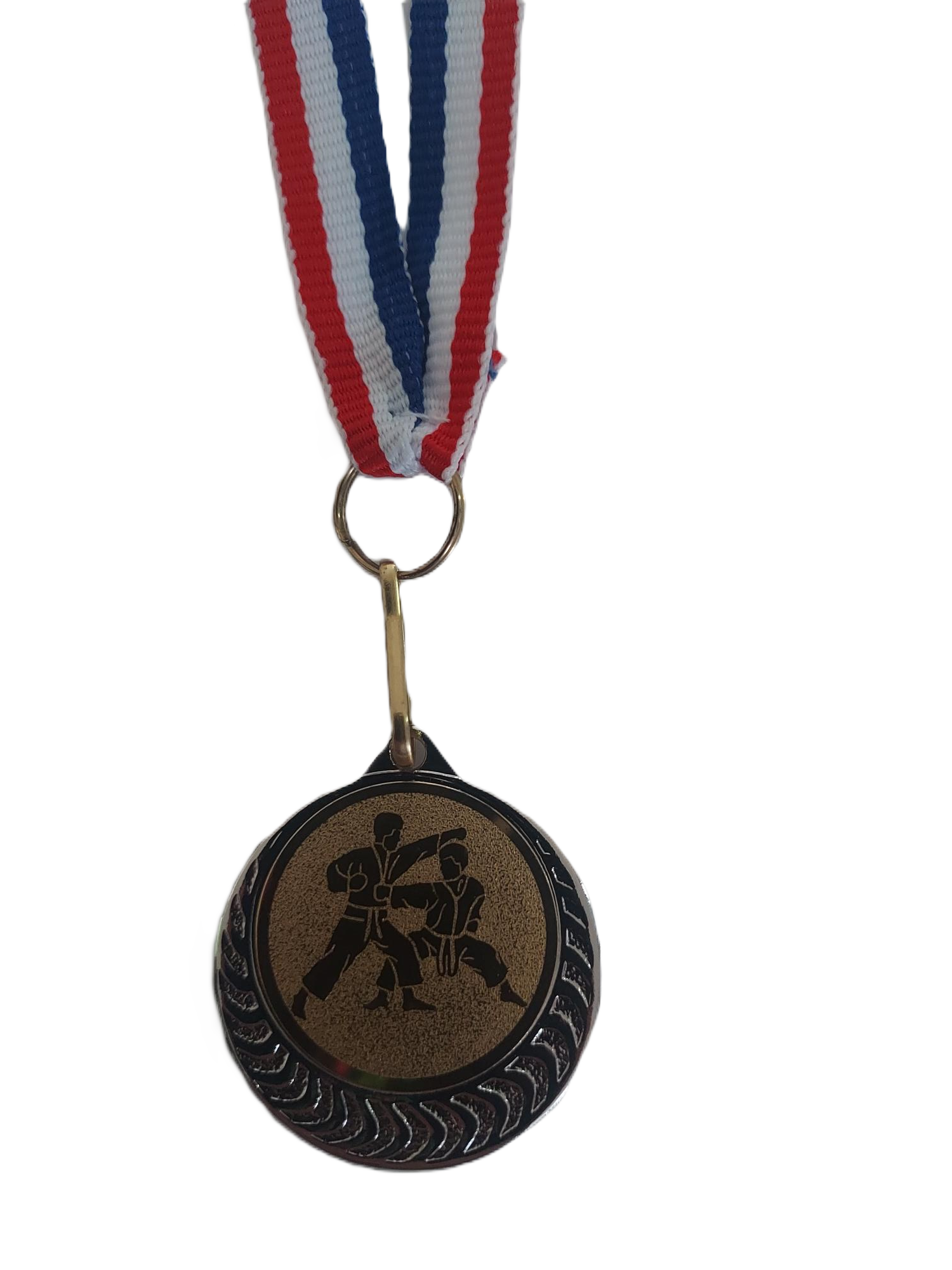 Médaille de karaté argentée
