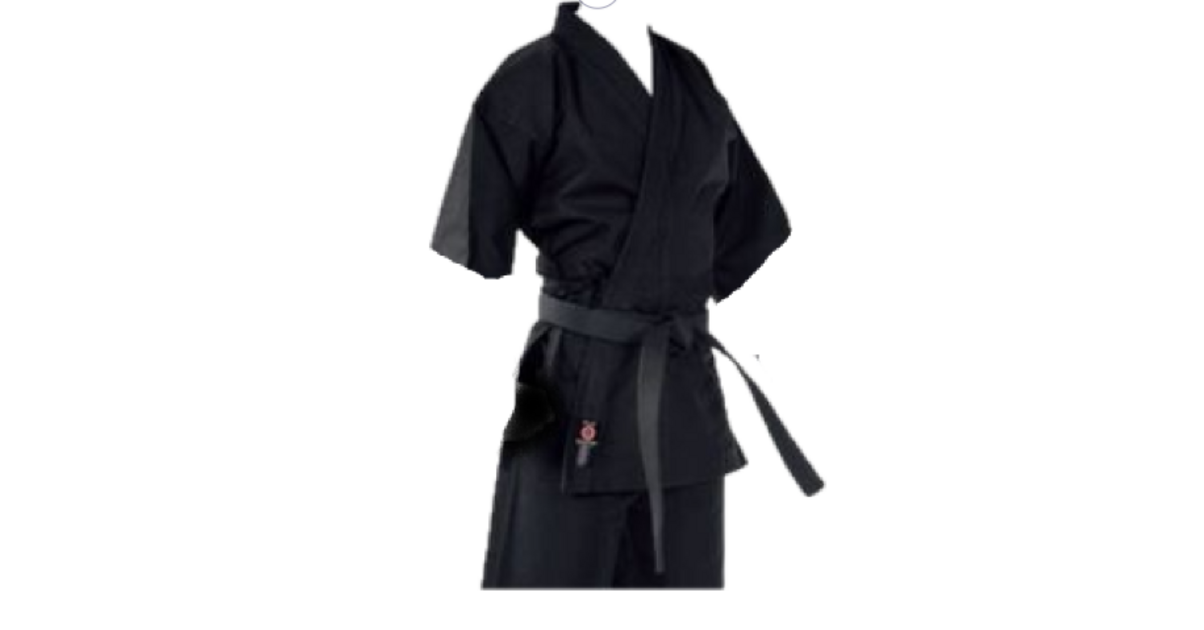 DOJO MASTER Kimono Karaté Noir Yok Taille 170cm - 100% Coton Pour Arts Martiaux