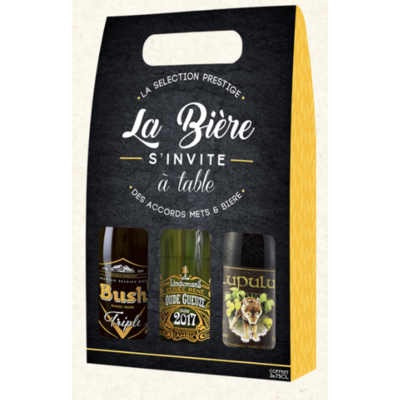 Coffret met bière jaune