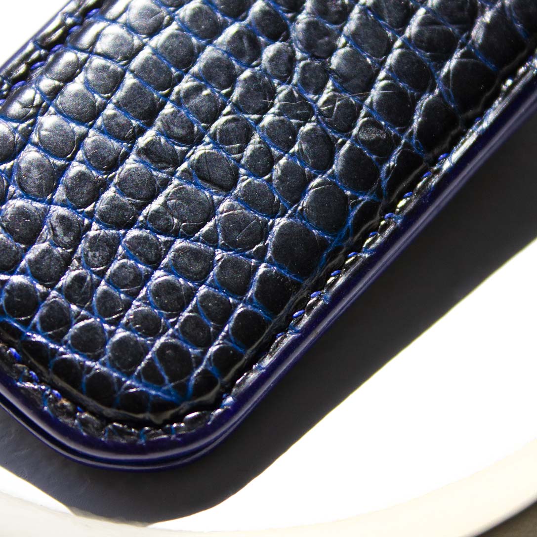 Crivellaro-Pince-Billet-croco-Noir-bleu-2