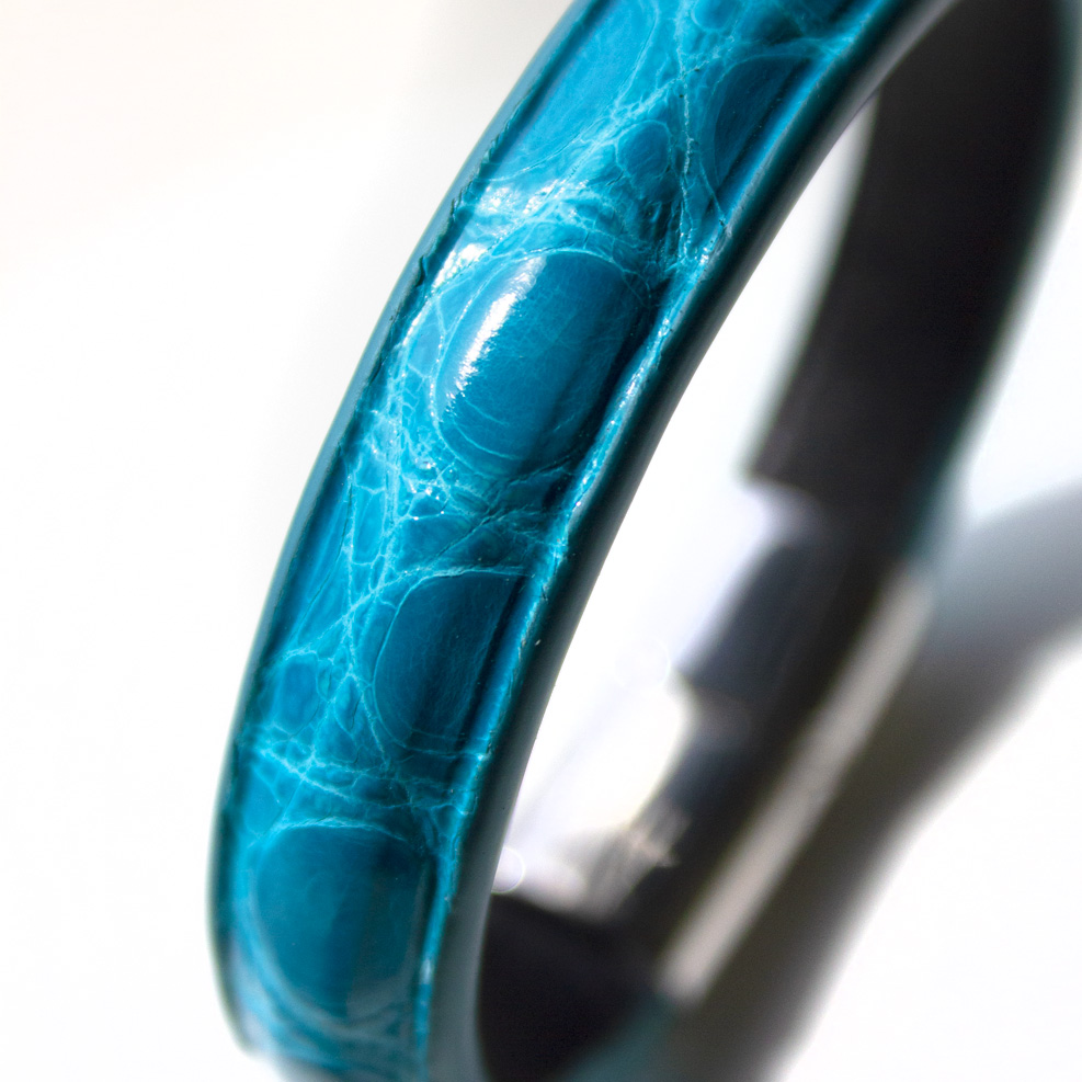 Crivellaro-Bracelet-croco-Turquoise-2