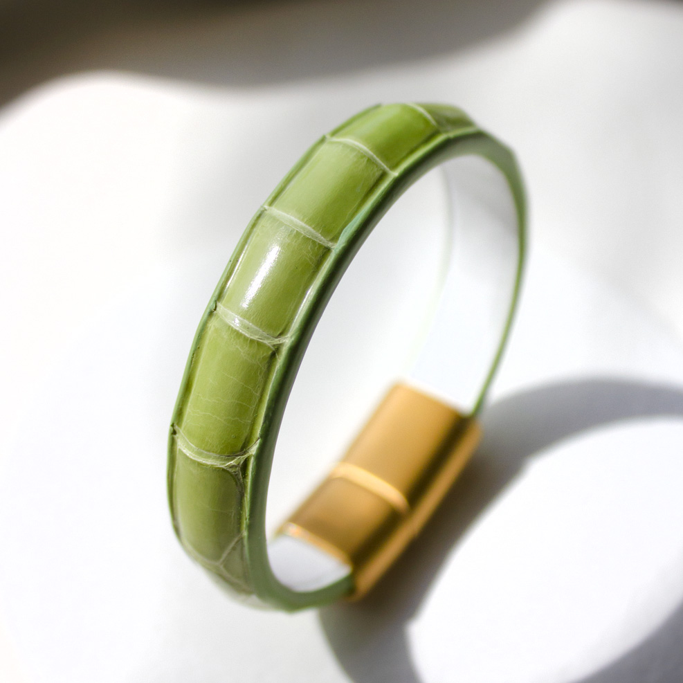 Bracelet Croco Vert Tilleul
