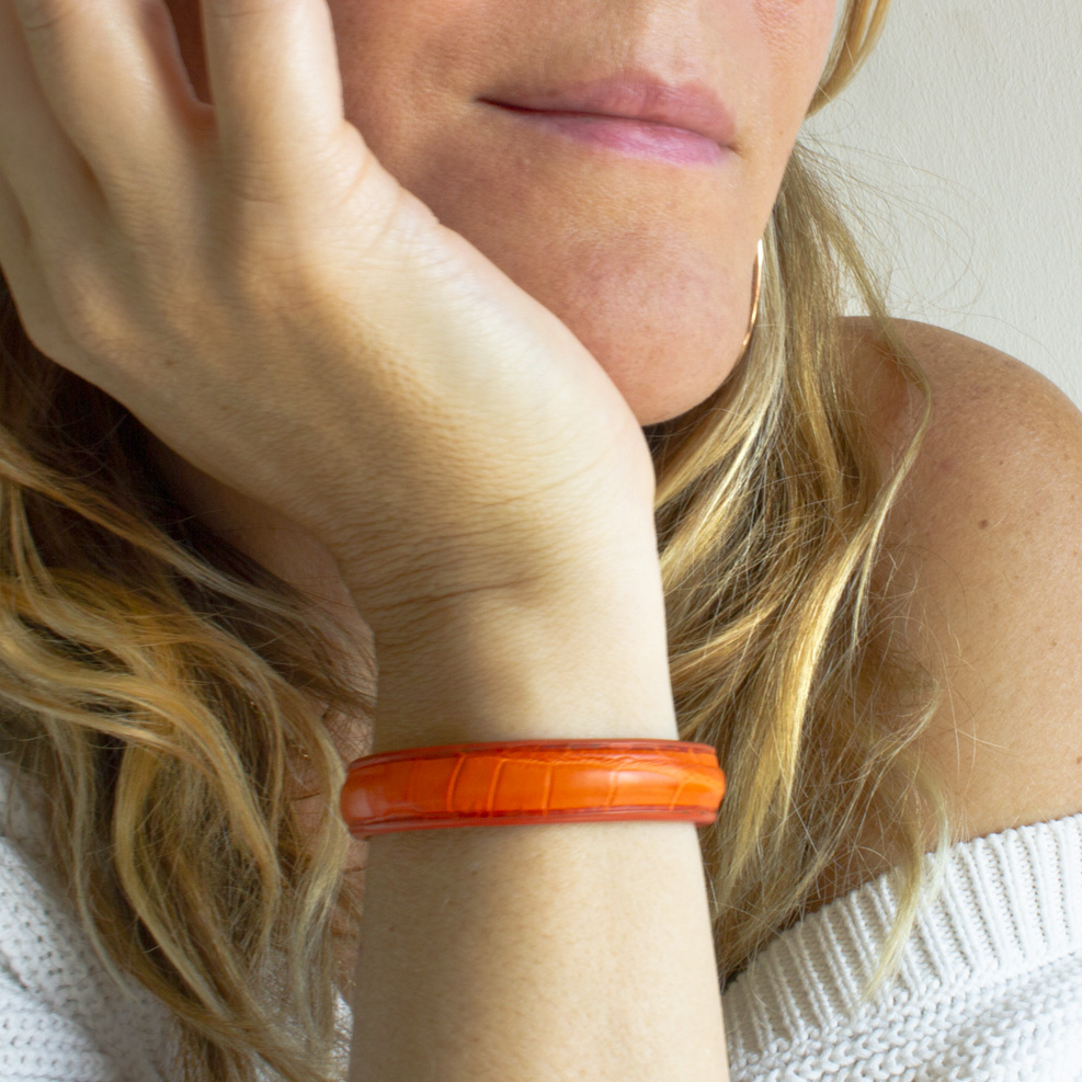 Bracelet Croco Orange