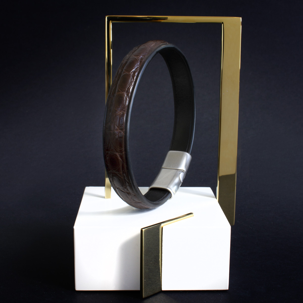 Crivellaro-bracelet-Croco-marron-expresso