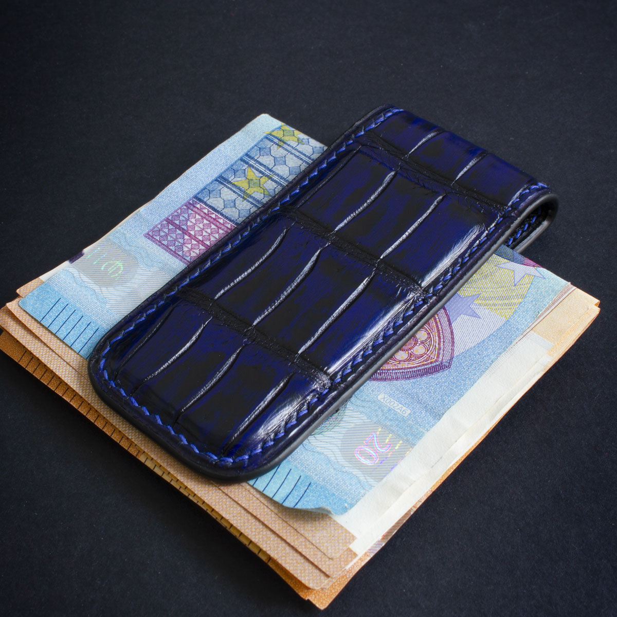 Porte-billets pince – fabrication artisanale en cuir français de