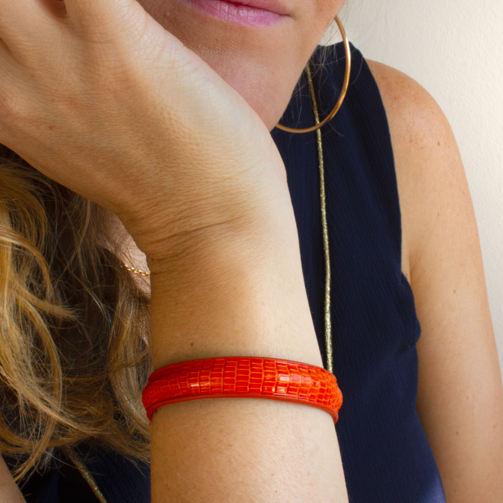 crivellaro-bracelets-lezard-orange-main