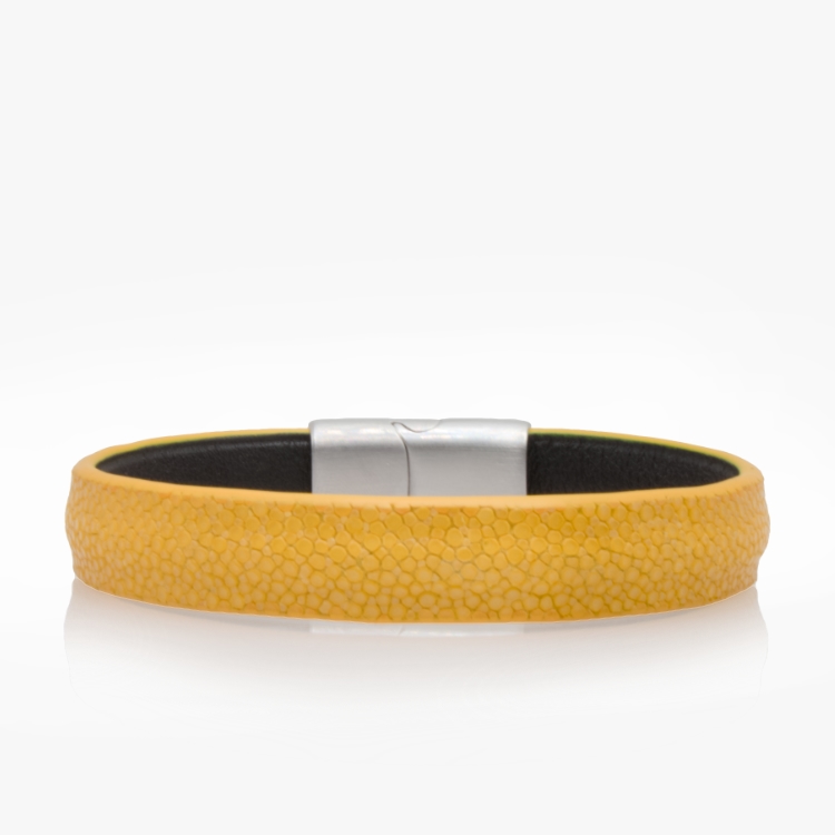 Bracelet Galuchat tournesol