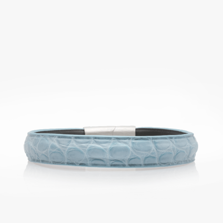 Bracelet Croco Bleu Ciel