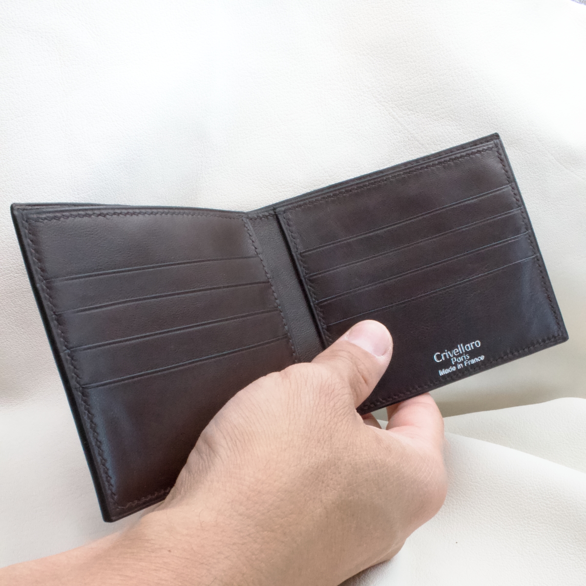 Crivellaro portefeuille croco marron 3