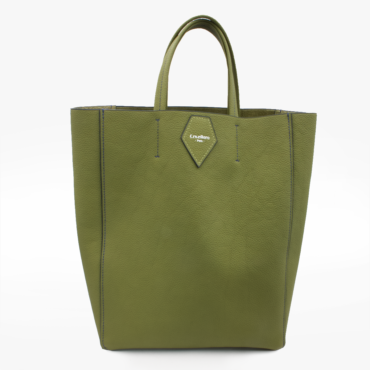 Crivellaro cabas cuir vert 4
