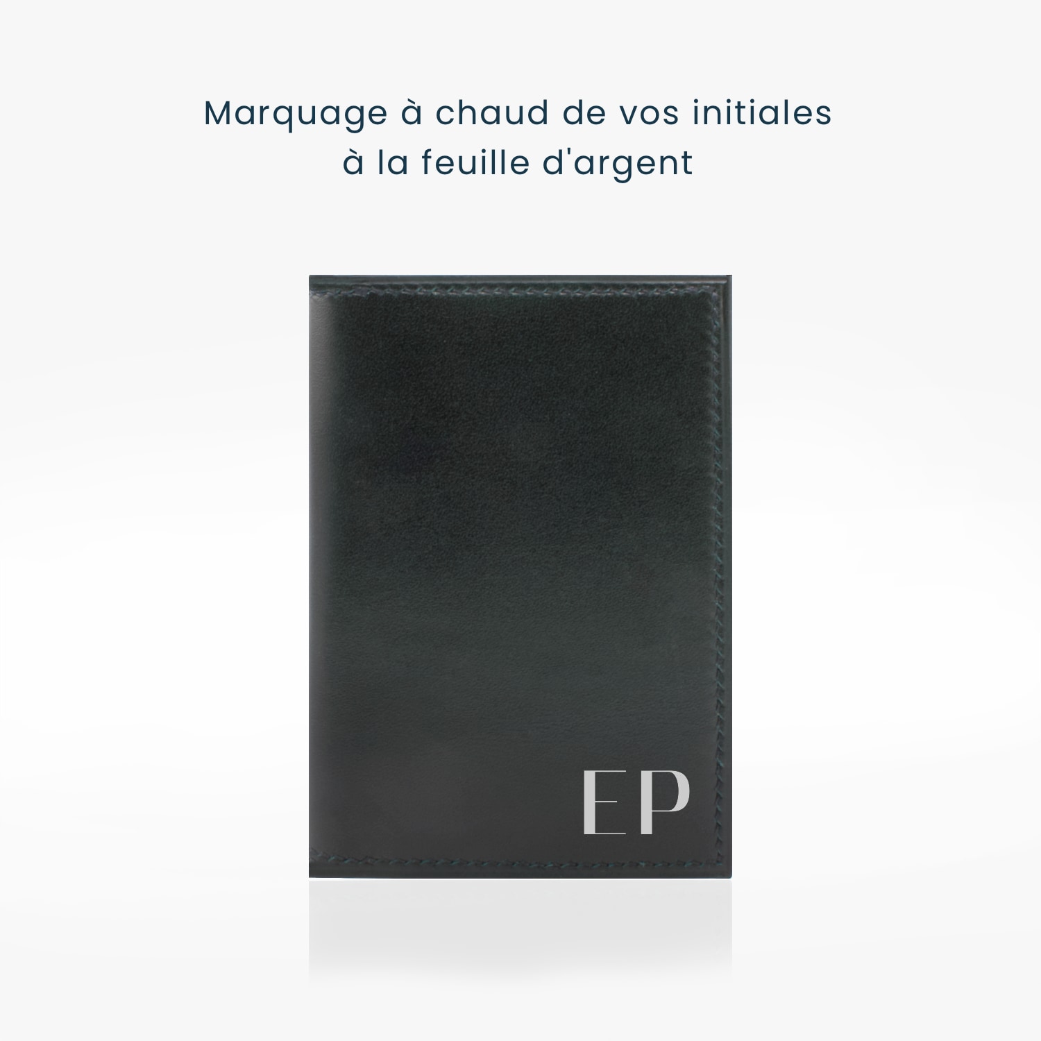 243 Porte 4 cartes Cuir veau vert 3