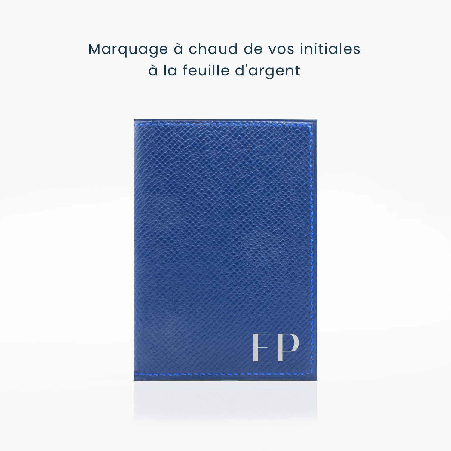244 Porte 4 cartes Cuir epsom bleu 2