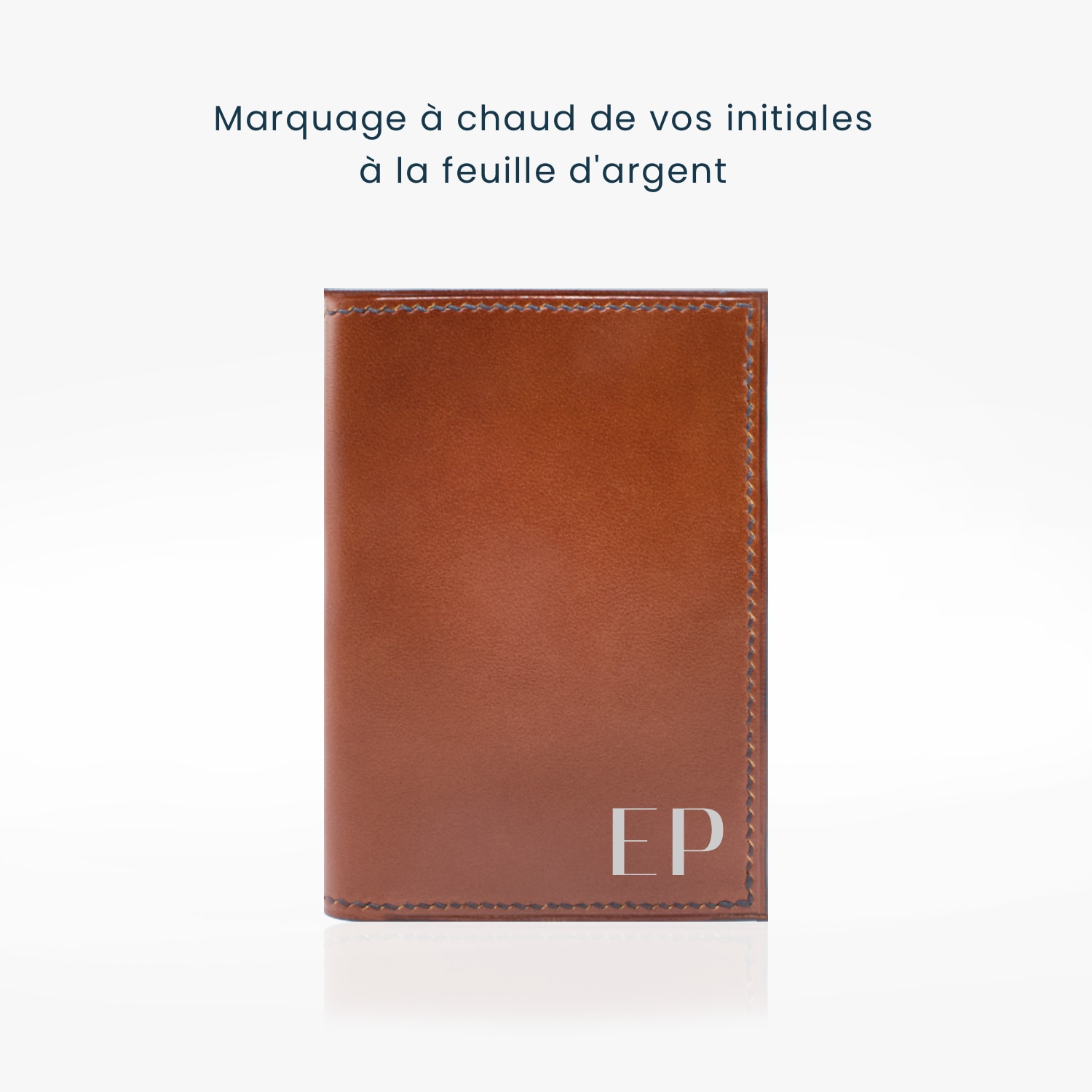 245 Porte 4 cartes Cuir lisse marron 3