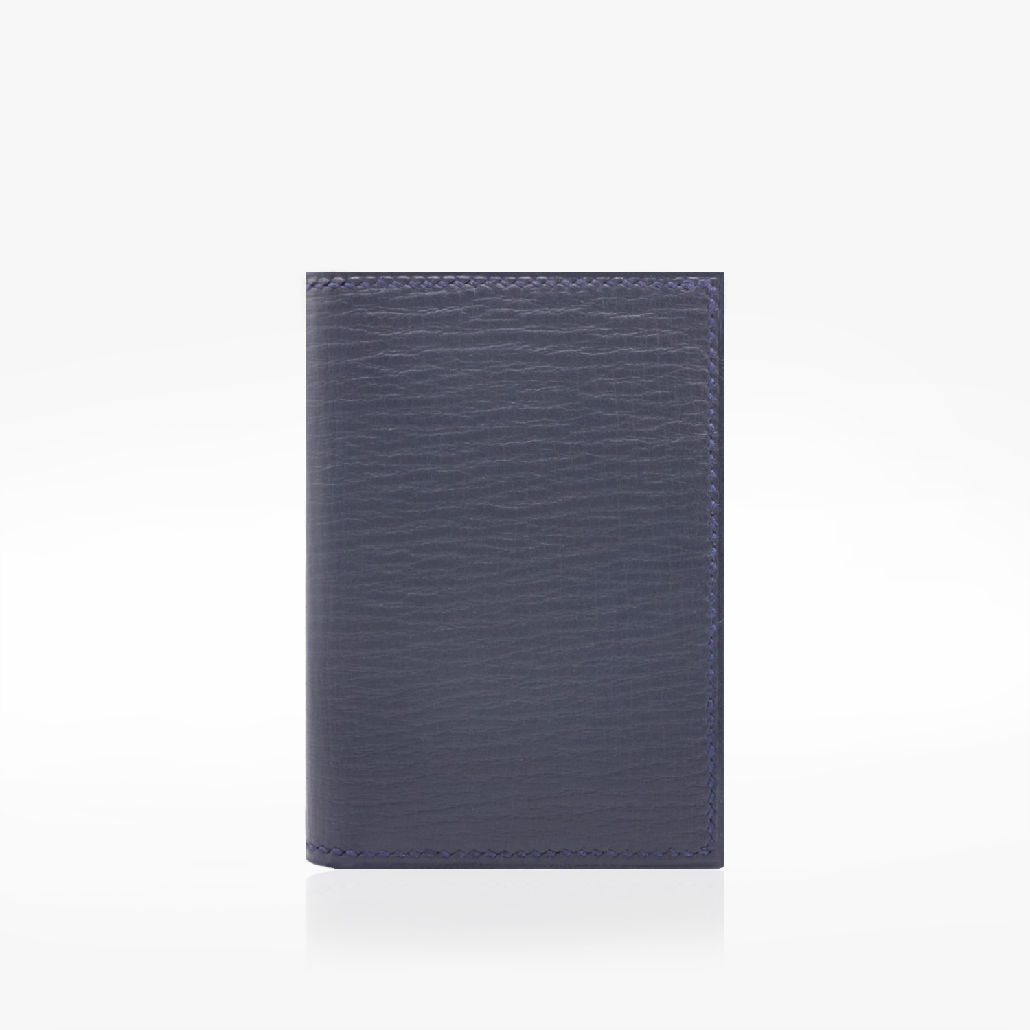 246 Porte 4 cartes Cuir liège bleu marine