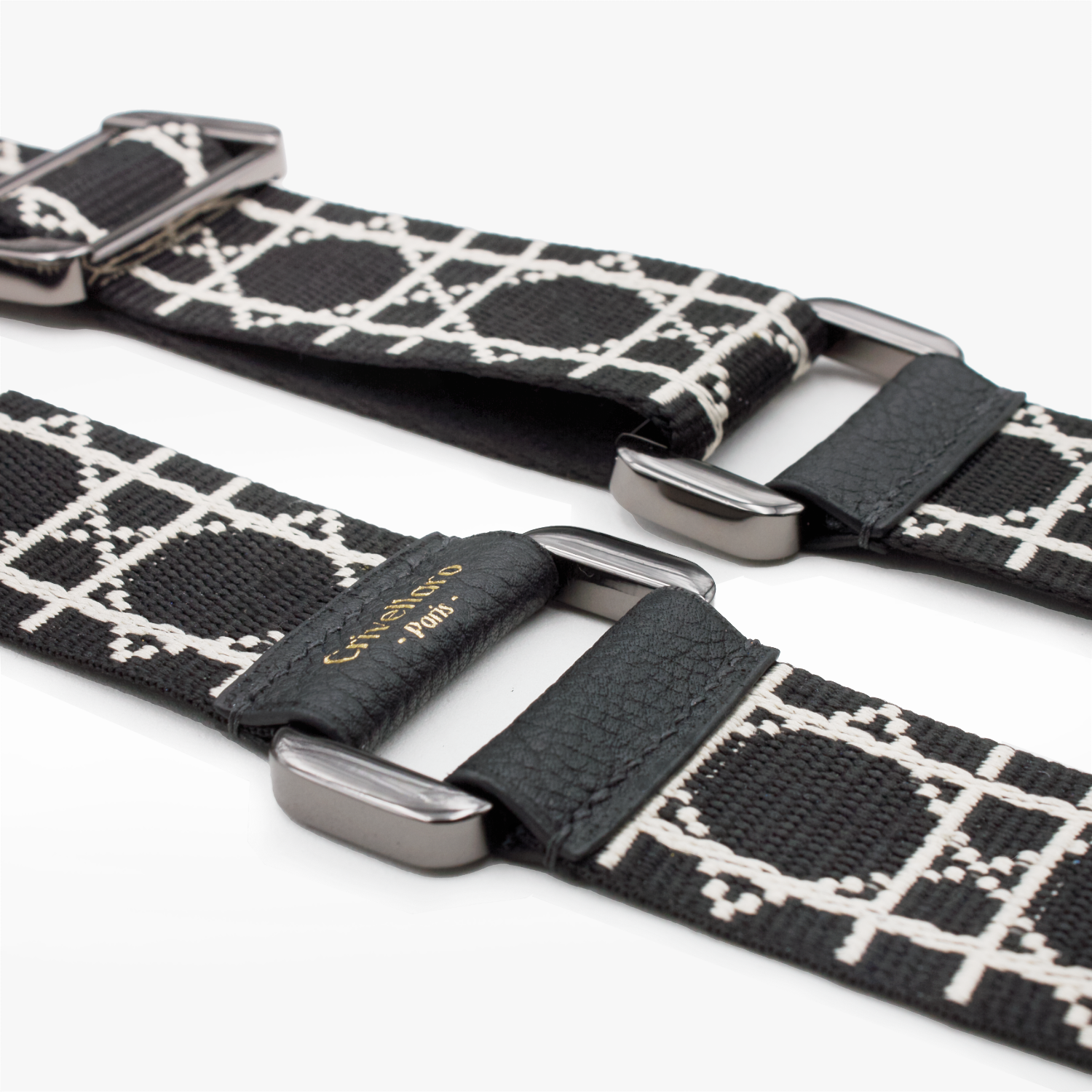 Bandouliere Noir graphique GunMetal 2