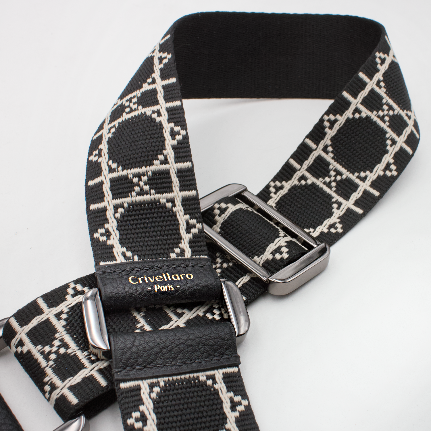 Bandouliere Noir graphique GunMetal 4