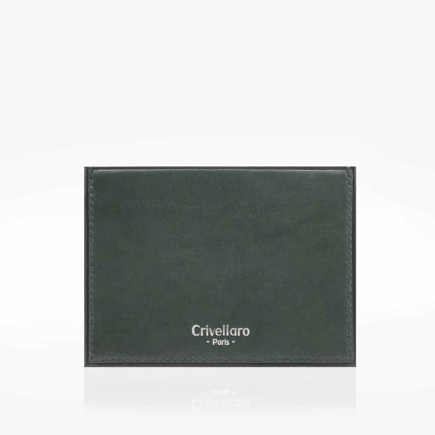 351 Porte cartes puzzle cuir vert 3