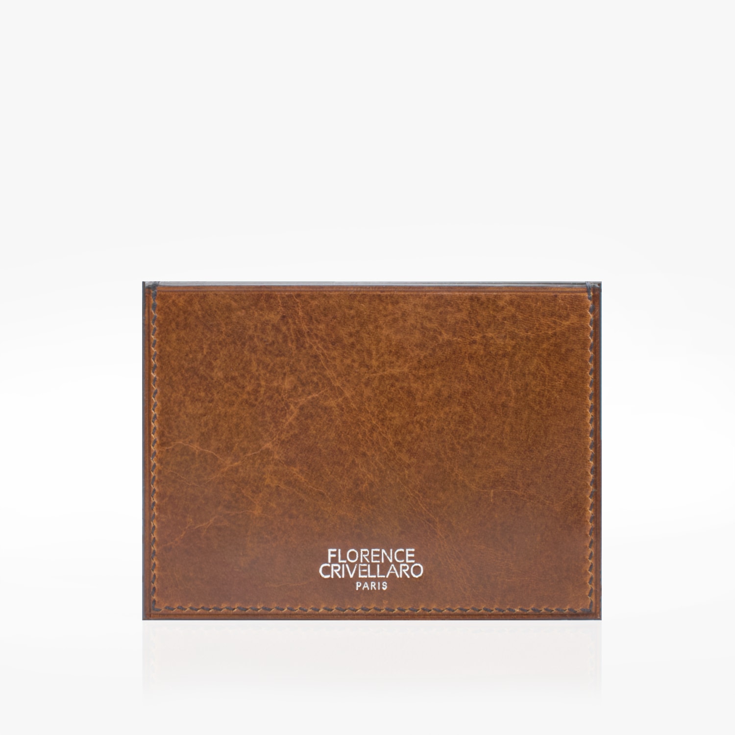 354 Porte cartes prisma cuir marron noir 2