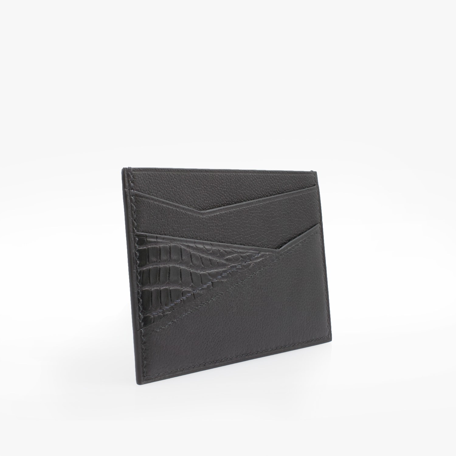 355 Porte cartes prisma cuir noir 4