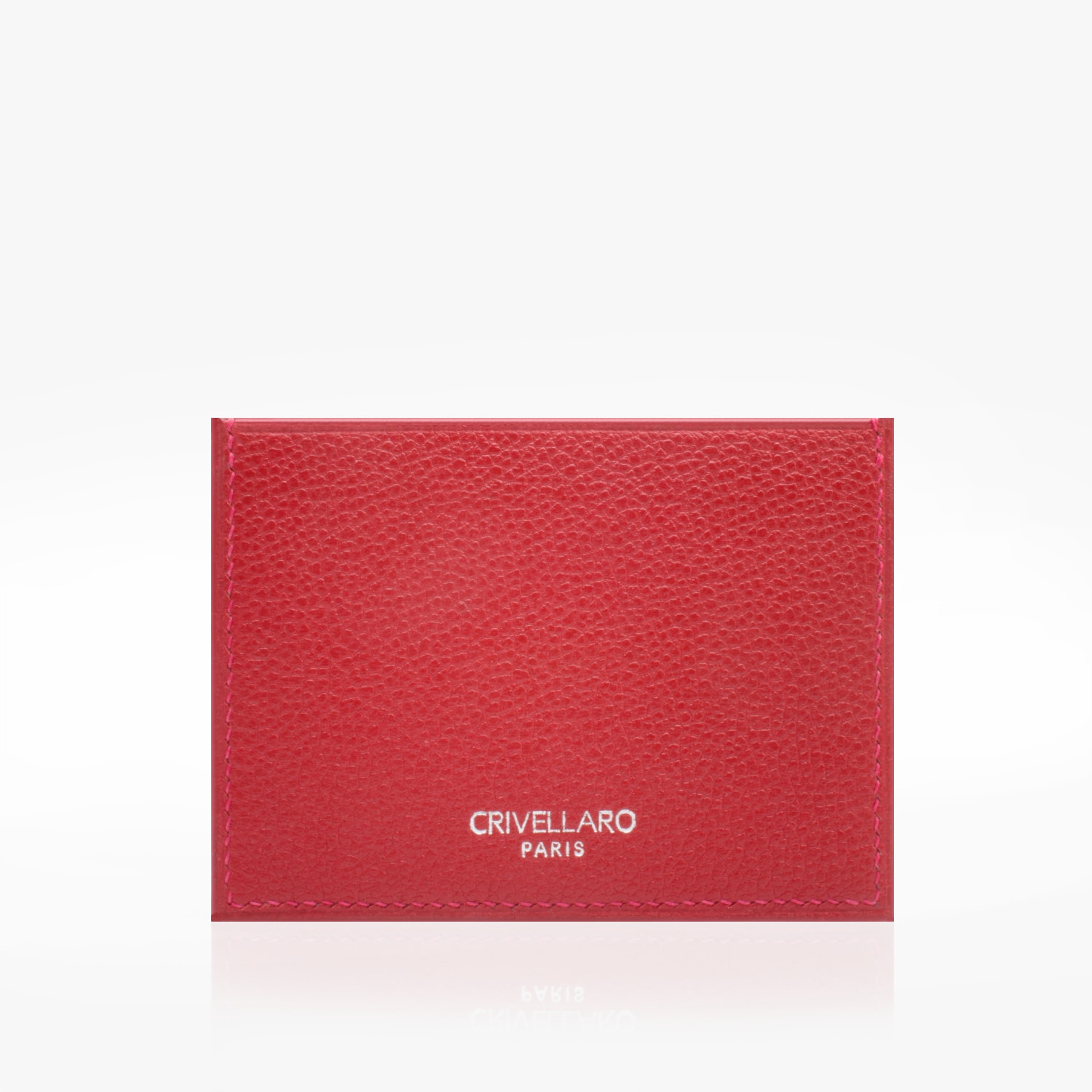 359 Porte cartes prisma cuir rouge 3