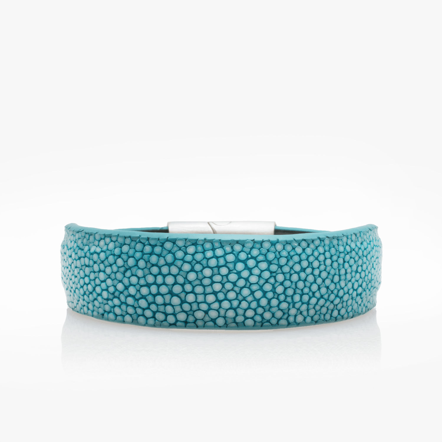 Bracelet Manchette Galuchat Turquoise