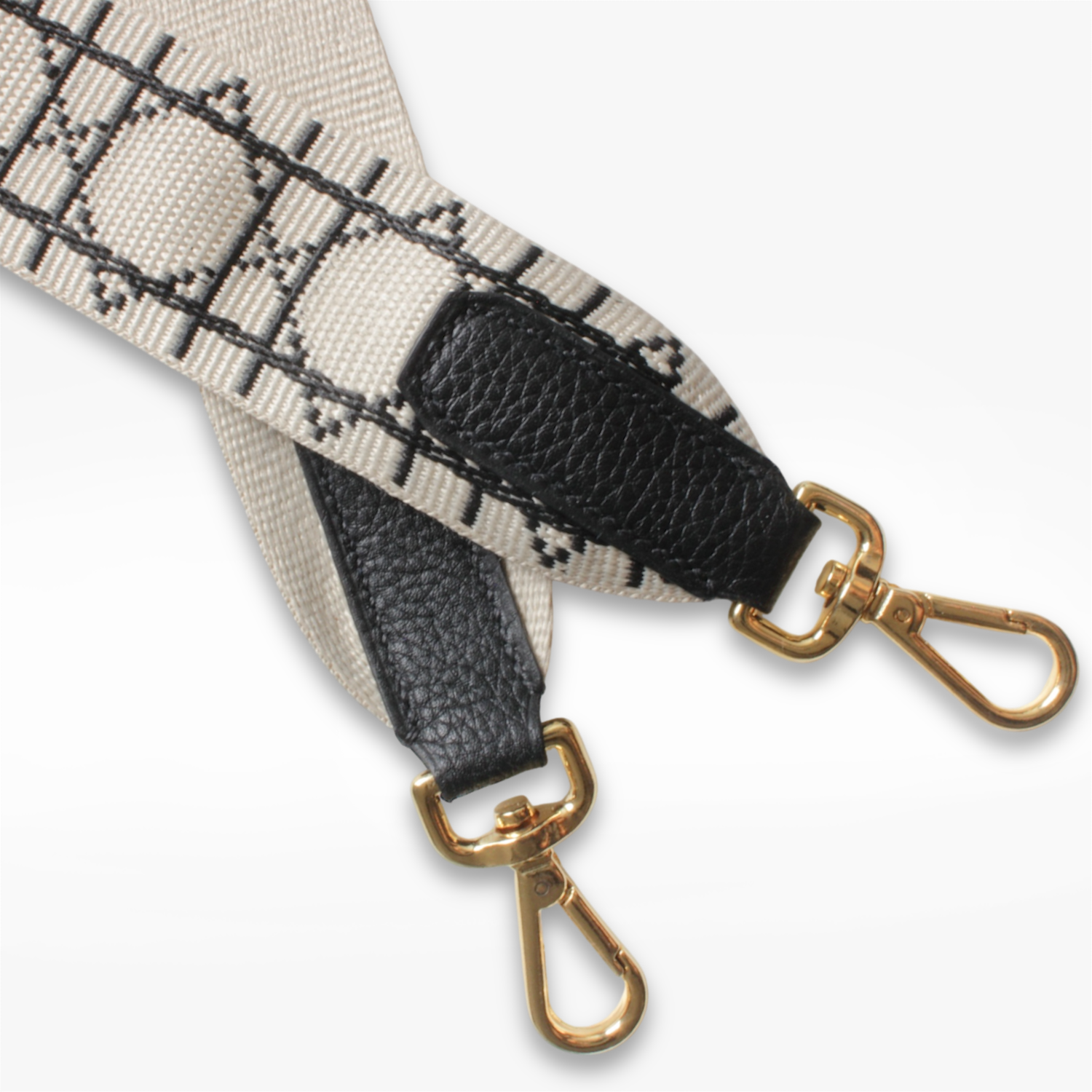 Bandoulière Creme:Noir:Or 2