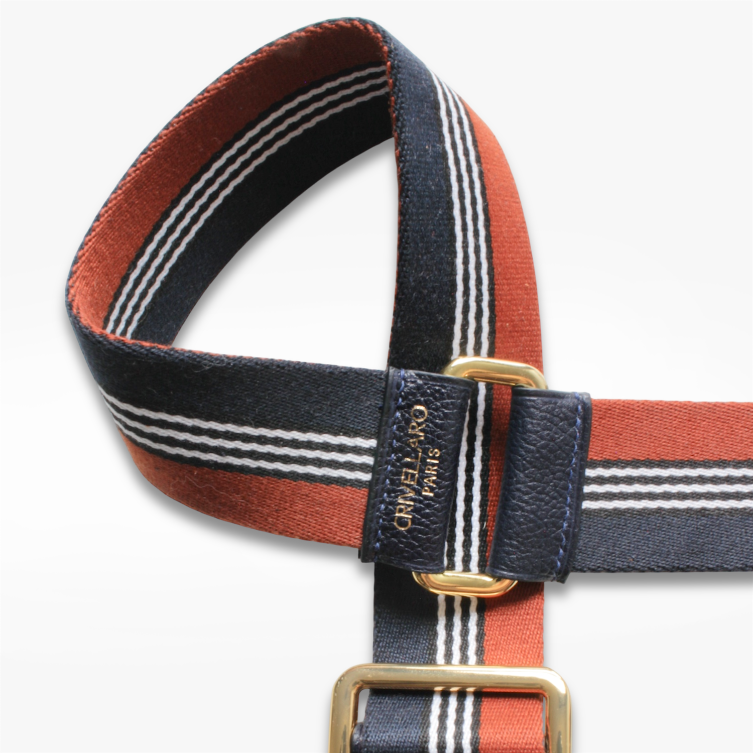 bandoulière Bleu:Marron:Or 2