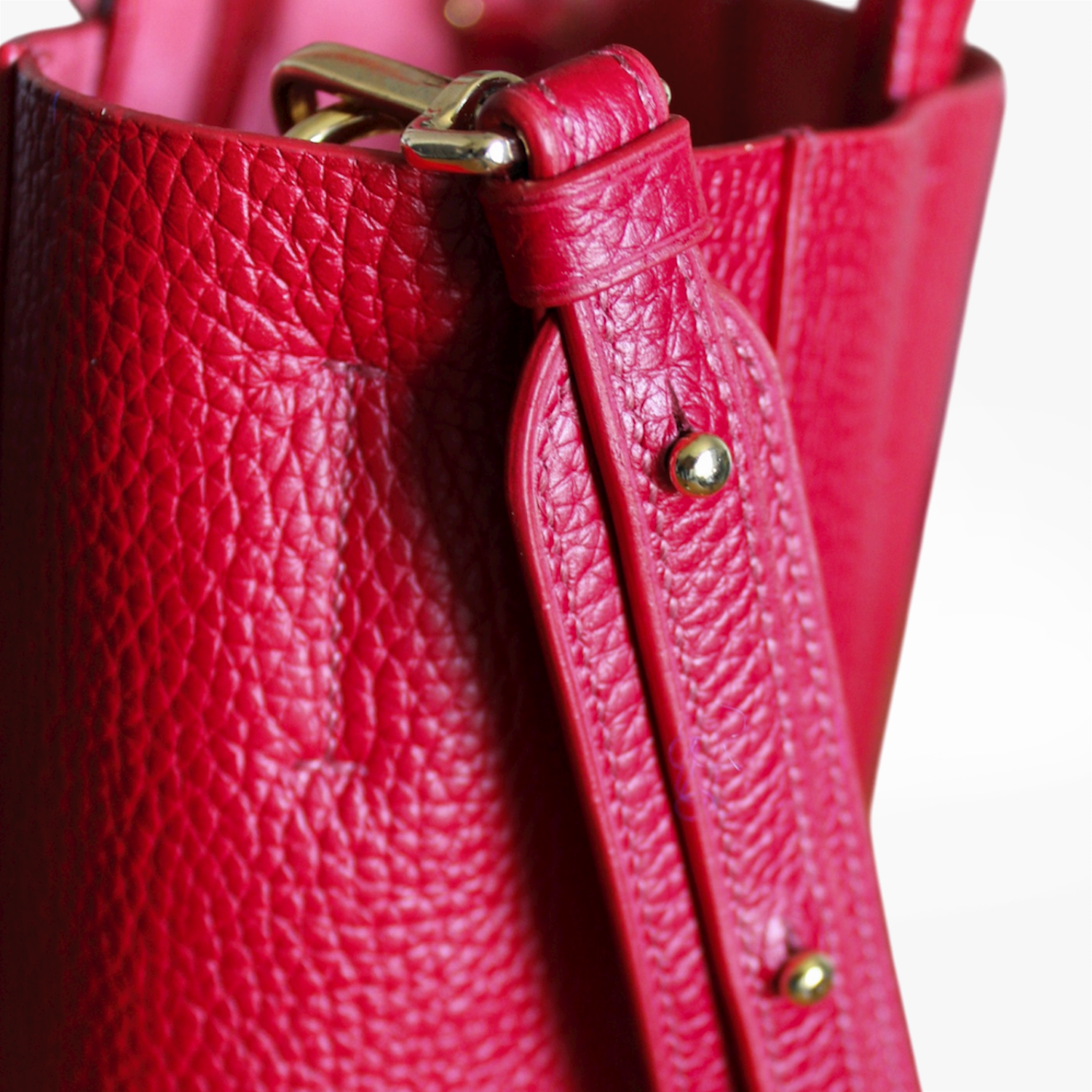 Sac cabas cuir rouge Crivellaro 3