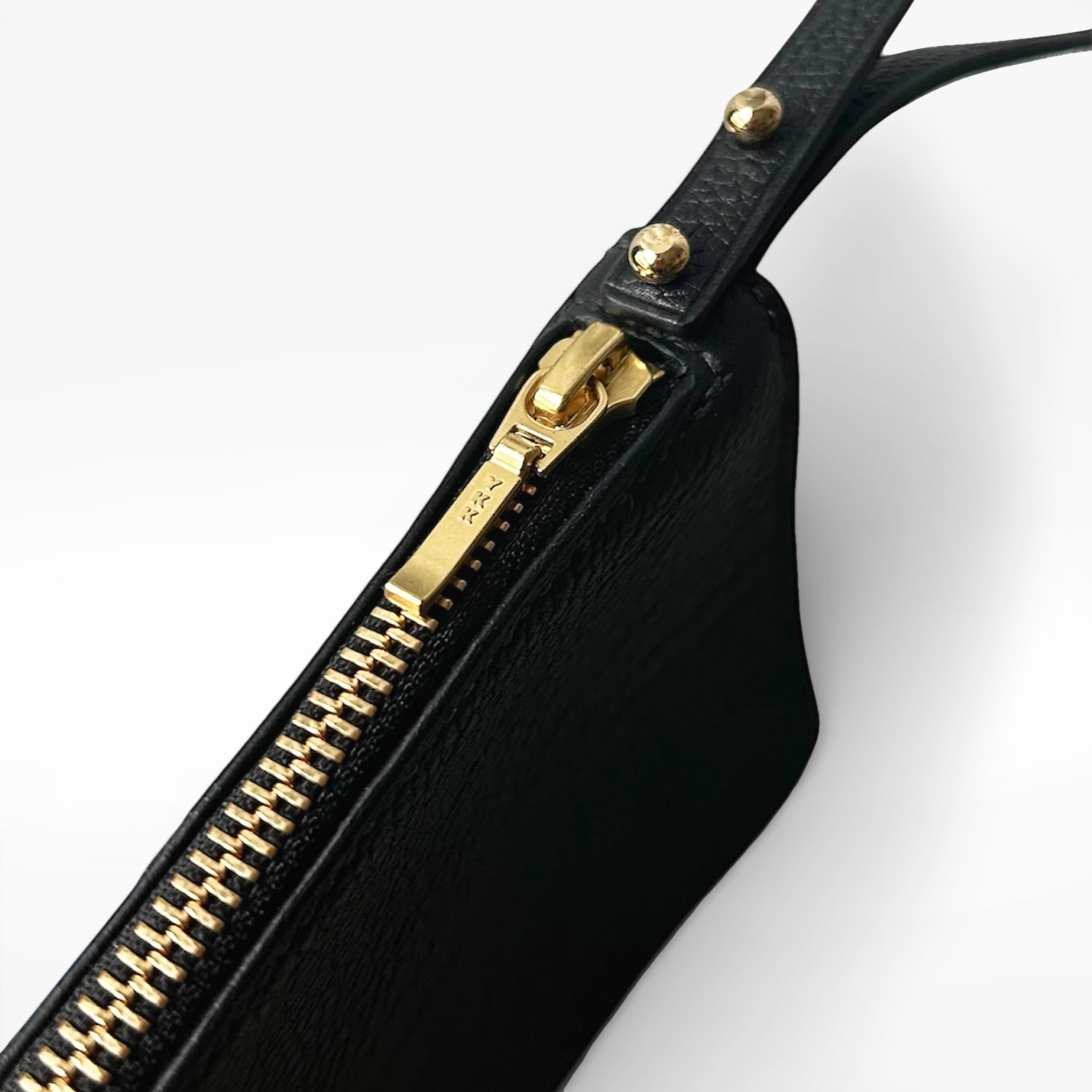 Crivellaro Pochette Sac Cuir Grainé noir zip