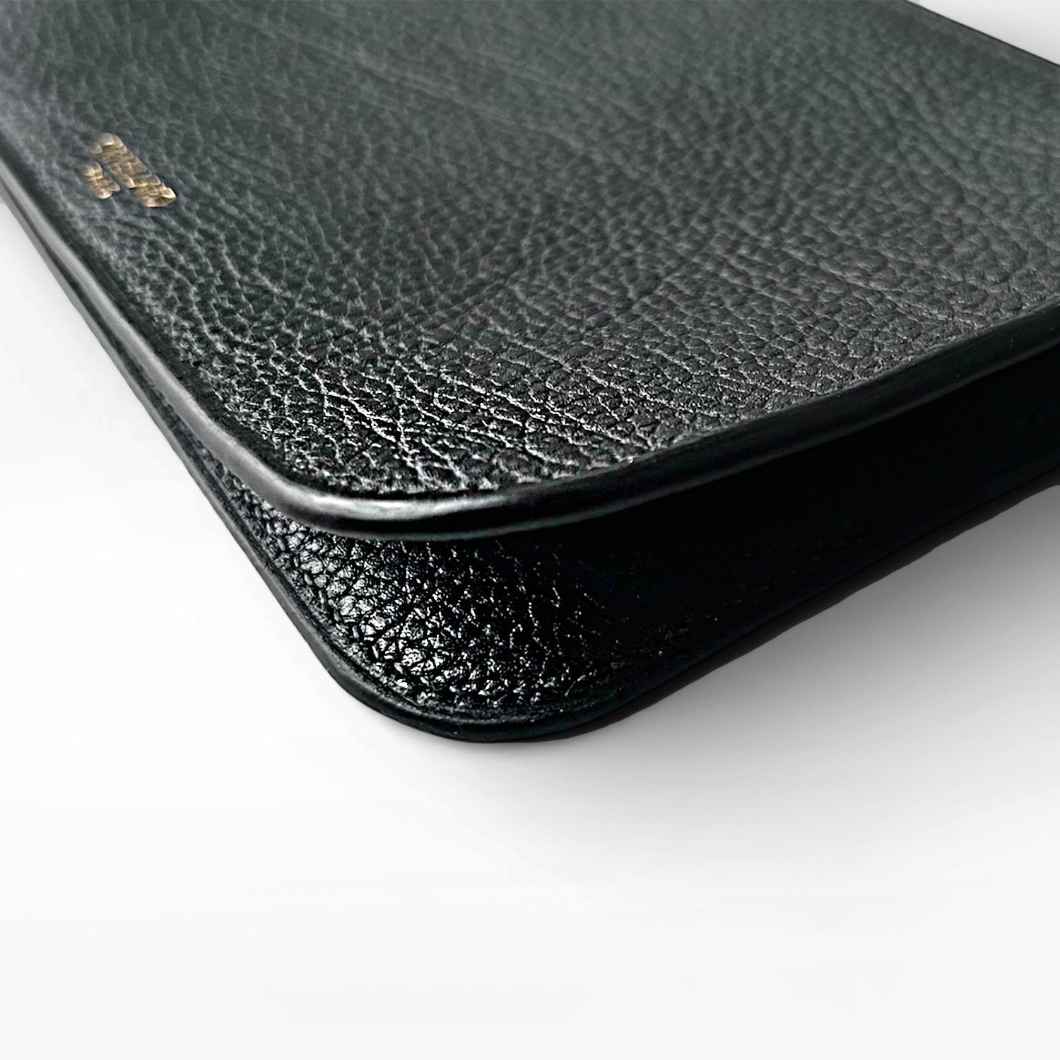 Crivellaro Pochette Sac Cuir Grainé noir souflet
