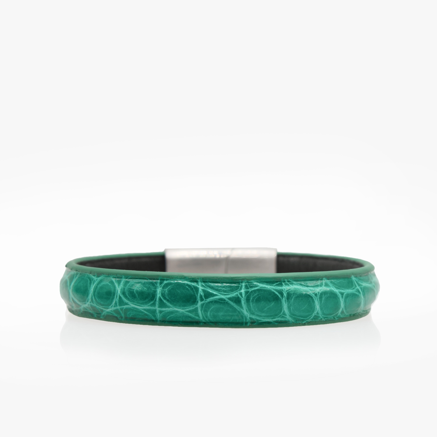 Bracelet cuir crocodile vert édition limitée